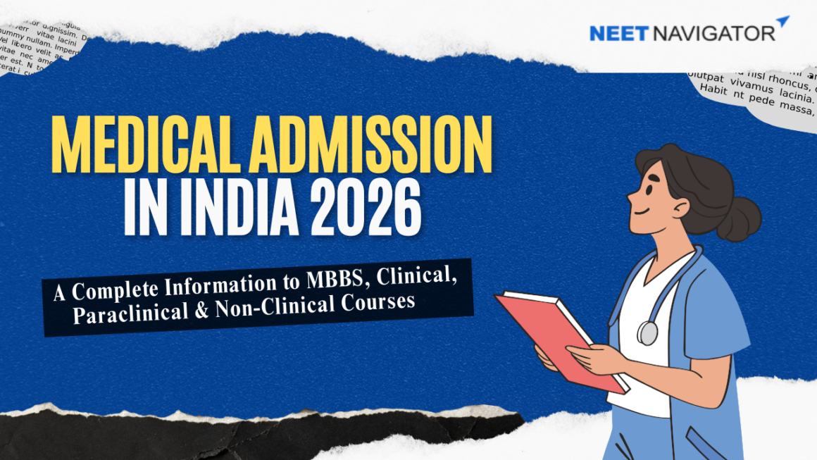 categories of medical education in India including clinical programs for MBBS admission through MCC and state counselling, paraclinical programs through state or university admission, and non-clinical programs through university medical admission processes.